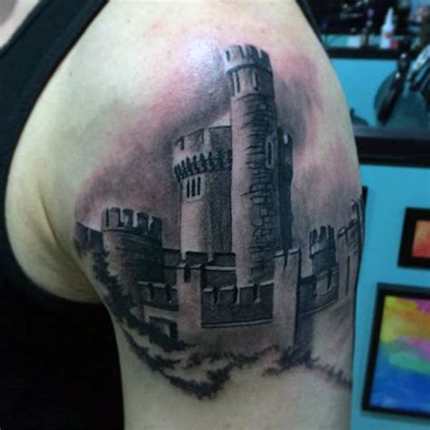 tatuajes de castillos|75 Tatuajes de castillos y fortalezas medievales y su。